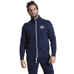 Męska bluza zapinana na zamek Summer Basic. Niebieskie bluzy męskie LEONE 1947 APPAREL, l, bez wzorów, z tkaniny, sportowe, bez ramiączek, bez kaptura. Za 265.23 zł.