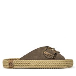 Klapki Bohonomad. Brązowe klapki damskie Bohonomad, bez wzorów, bez obcasa, bez zapięcia. Za 229.99 zł.