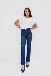 Jeansy bootcut. Jeansy damskie MOODO, bez wzorów, z bawełny. W wyprzedaży za 74.99 zł.