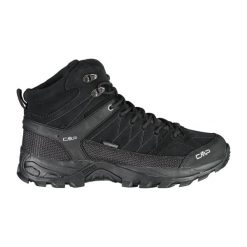 Buty trekkingowe CMP Rigel Waterproof. Czarne trekkingi męskie CMP, ze skóry, bez zapięcia. W wyprzedaży za 399.99 zł.
