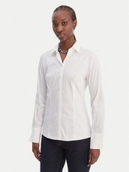 HUGO Koszula 50554568 Biały Slim Fit. Białe koszule damskie Hugo, bez wzorów, z bawełny, biznesowe, bez kołnierzyka, bez ramiączek. Za 429.99 zł.