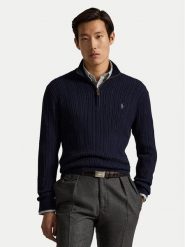 Polo Ralph Lauren Sweter 710B26776001 Niebieski Regular Fit. Niebieskie swetry męskie Polo Ralph Lauren, l, bez wzorów, z bawełny, bez kołnierzyka, bez ramiączek. Za 1,018.99 zł.
