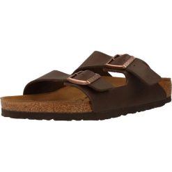 Klapki turystyczne uniseks Birkenstock Arizona 51701. Brązowe klapki męskie Birkenstock, bez wzorów, z materiału, bez zapięcia. Za 369.00 zł.