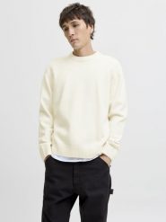 Jack & Jones sweter z dzianiny Mężczyźni biały, XXL. Białe swetry męskie Jack & Jones, m, bez wzorów, z dzianiny, bez kołnierzyka, bez ramiączek. Za 249.95 zł.