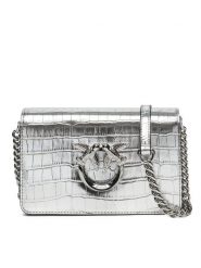 PINKO Torebka Love Click Mini AI 24-25 PLTT 100067 A1W5 Srebrny. Szare torebki do ręki damskie Pinko, bez wzorów, ze skóry, bez dodatków. Za 899.99 zł.