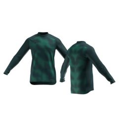 Koszulka bramkarska z ochraniaczami do piłki nożnej Kipsta F500. Niebieskie bluzy męskie KIPSTA, xl, bez wzorów, sportowe, bez ramiączek, bez kaptura. Za 119.99 zł.