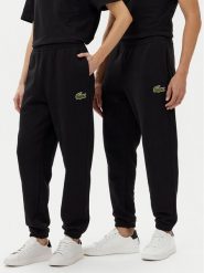 Lacoste Spodnie dresowe XH2750 Czarny Regular Fit. Czarne spodnie sportowe męskie Lacoste, m, bez wzorów, z bawełny. Za 349.99 zł.