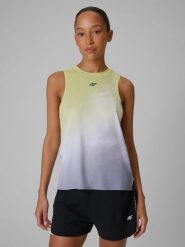4F Top do biegania szybkoschnący damski - multikolor XS. Żółte topy damskie 4F, s, bez wzorów, bez kołnierzyka, bez ramiączek. Za 119.99 zł.