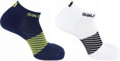 Skarpety do biegania Salomon XA Running 2 pary. Niebieskie skarpety męskie Salomon, bez wzorów, z elastanu. Za 69.00 zł.