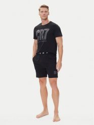 Cristiano Ronaldo CR7 Piżama 8730-41 Czarny Regular Fit. Czarne piżamy męskie Cristiano Ronaldo CR7, m, bez wzorów, z bawełny, bez kołnierzyka, bez ramiączek. Za 199.99 zł.