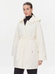 Tommy Hilfiger Kurtka przejściowa WW0WW40469 Écru Relaxed Fit. Kurtki damskie Tommy Hilfiger, xs, bez wzorów, z syntetyku, bez kaptura. Za 879.99 zł.