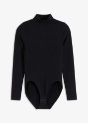 Body shape bezszwowe, średni stopień modelowania sylwetki. Czarne body bonprix, bez wzorów. Za 124.99 zł.