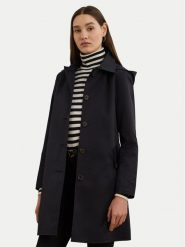 LAUREN RALPH LAUREN Płaszcz przejściowy 297967121005 Granatowy Straight Fit. Niebieskie płaszcze damskie Lauren Ralph Lauren, l, bez wzorów, z bawełny, bez kołnierzyka, bez kaptura. Za 1,129.00 zł.