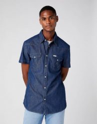WRANGLER SS WESTERN SHIRT MĘSKA KOSZULA JEANSOWA SPOTLITE W5J05K38N 112146126. Koszule męskie Wrangler, m, bez wzorów, z jeansu, bez kołnierzyka, bez ramiączek. Za 139.99 zł.
