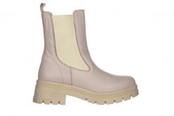 Botki Bayla-161 188 1101 24 Silver Grey 161411, Beżowy, Skóra naturalna - 40. Brązowe botki damskie Bayla, na zimę, bez wzorów, z gumy, militarne, bez obcasa, na platformie, bez zapięcia. W wyprzedaży za 249.00 zł.