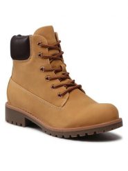 Jenny Fairy Trapery WS722-28H Brązowy. Brązowe trapery damskie Jenny Fairy, ze skóry, bez zapięcia. Za 149.99 zł.