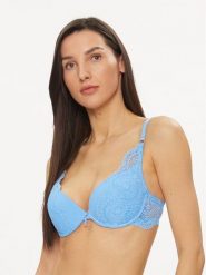 Selmark Biustonosz push-up Matilda 31113 Niebieski. Niebieskie biustonosze Selmark, bez wzorów, z syntetyku. Za 199.99 zł.