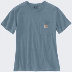 Koszulka Damska Carhartt Heavy K87 Pocket Thunder. Bluzki damskie Carhartt, bez wzorów, bez kołnierzyka, bez ramiączek. Za 96.91 zł.
