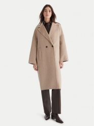 ViCOLO Płaszcz wełniany TF0003 Beżowy Regular Fit. Brązowe płaszcze damskie ViCOLO, na zimę, s, bez wzorów, z syntetyku, bez kołnierzyka, bez kaptura. Za 1,079.00 zł.
