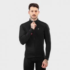 Męska kurtka rowerowa softshell Kolarstwo Siroko J1 Furkapass. Czarne kurtki męskie SIROKO, l, bez wzorów, z materiału, bez kaptura, rowerowe. W wyprzedaży za 256.95 zł.
