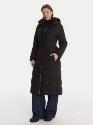 DKNY Płaszcz zimowy DLEMPP55 Czarny Regular Fit. Czarne płaszcze damskie DKNY, na zimę, l, bez wzorów, z syntetyku, bez kołnierzyka, bez kaptura. Za 1,109.00 zł.