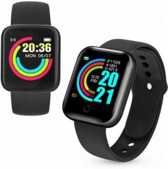 QIKtech Smartwatch KROKOMIERZ TĘTNO ALERTY Bluetooth Polskie Menu (czarny). Czarne krokomierze JG Smart. Za 74.13 zł.