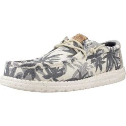 Buty HEY DUDE WALLY PALM JUTE Szary. Szare buty zimowe męskie PRO BRANDS, bez wzorów, z tkaniny, bez obcasa, bez zapięcia. Za 368.99 zł.