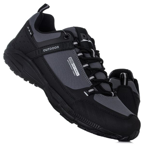 Buty męskie sportowe trekkingowe DK PREDATOR SOFTSHELL. Czarne trekkingi męskie DK, z materiału, przed kolano, bez zapięcia. Za 159.00 zł.