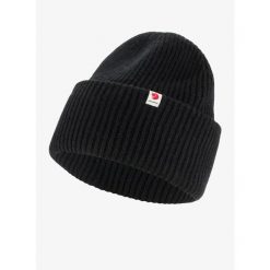 Czapka zimowa Fjallraven Heavy Beanie - black. Czarne czapki damskie Fjällräven, na zimę, bez wzorów, sportowe. Za 235.99 zł.