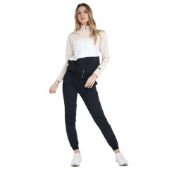 Bluza z zamek błyskawiczny na co dzień na siłownię. Szare bluzy damskie LEONE 1947 APPAREL, xs, bez wzorów, z bawełny, sportowe, bez ramiączek, bez kaptura. W wyprzedaży za 218.92 zł.