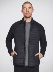 Skechers Kurtka przejściowa Goshield Hybrid Jacket JA23 Czarny Regular Fit. Czarne kurtki męskie Skechers, m, bez wzorów, z syntetyku, bez kaptura. Za 265.19 zł.