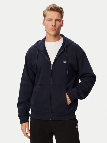 Lacoste Bluza SH8864 Granatowy Regular Fit. Niebieskie bluzy męskie Lacoste, m, bez wzorów, z bawełny, bez ramiączek, bez kaptura. Za 579.99 zł.