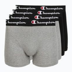 Bokserki męskie Champion Trunk Knit. Szare bokserki męskie Champion, bez wzorów, z bawełny. Za 88.99 zł.