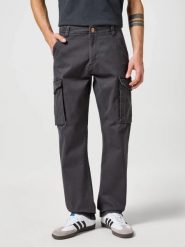 MESKIE SPODNIE WRANGLER MATERIAŁOWE CASEY JONES CARGO REGULAR FADED BLACK 112356845 W175008628. Czarne jeansy męskie Wrangler, z jeansu. Za 219.99 zł.