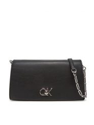 Calvin Klein Torebka Re-Lock Mini Conv LV04F3103G Czarny. Czarne torebki do ręki damskie Calvin Klein, bez wzorów, ze skóry, bez dodatków. Za 319.99 zł.