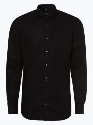 Eterna Slim Fit Koszula niewymagająca prasowania Mężczyźni Slim Fit Bawełna czarny, 42. Czarne koszule męskie Eterna Slim Fit, m, bez wzorów, z bawełny, bez kołnierzyka, bez ramiączek. Za 279.95 zł.