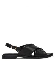 Lasocki Sandały CEO-EST-AFIONA-11 Czarny. Czarne sandały damskie Lasocki, bez wzorów, ze skóry, bez obcasa, na płaskiej podeszwie, bez zapięcia. Za 149.99 zł.