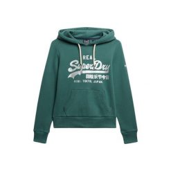 Bluza damska z kapturem Superdry. Zielone bluzy damskie Superdry, l, bez wzorów, bez ramiączek, z kapturem. Za 361.50 zł.