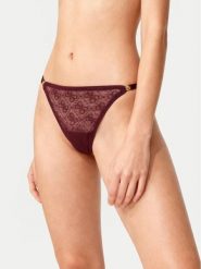 Guess Stringi O5RE10 KCLB0 Bordowy. Czerwone majtki damskie Guess, z syntetyku. Za 99.99 zł.