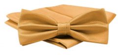 Męska Mucha z Poszetką Alties - Żółte Złoto. Żółte krawaty i muchy Alties, bez wzorów, eleganckie. Za 54.00 zł.