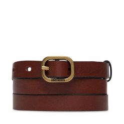 Pasek Damski GINO ROSSI. Brązowe paski damskie Gino Rossi, bez wzorów. Za 27.99 zł.