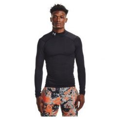 Koszulka męska termoaktywna treningowa Under Armour z długim rękawem. Czarne bluzy męskie Under Armour, m, bez wzorów, z poliesteru, sportowe, bez ramiączek, bez kaptura. Za 144.14 zł.