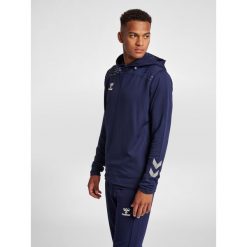 Bluza z kapturem Hummel hmlLEAD poly. Niebieskie bluzy męskie Hummel, m, bez wzorów, z kapturem, na fitness i siłownię. W wyprzedaży za 237.55 zł.