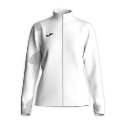 Bluza tenisowa damska Joma Challenge Full Zip. Białe bluzy damskie Joma, bez wzorów, sportowe, bez ramiączek, bez kaptura. Za 129.99 zł.