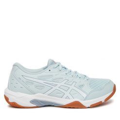 Buty halowe Asics. Czarne obuwie sportowe damskie Asics, bez wzorów, bez zapięcia. Za 249.99 zł.