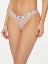 Calvin Klein Underwear Stringi 000QD5043E Różowy. Czerwone majtki damskie Calvin Klein Underwear, z bawełny. Za 59.99 zł.