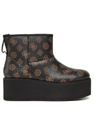 Guess Botki Jillan FL8JAL FAL10 Brązowy. Brązowe botki damskie Guess, z aplikacjami, ze skóry, bez obcasa, na płaskiej podeszwie, bez zapięcia. Za 719.99 zł.