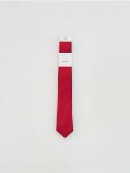 Strukturalny krawat - czerwony. Czerwone krawaty i muchy Reserved, bez wzorów. Za 59.99 zł.