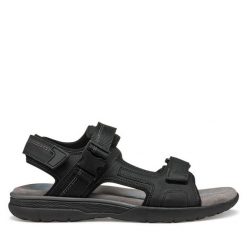 Sandały Geox. Czarne sandały męskie Geox, bez wzorów, bez zapięcia. Za 249.99 zł.