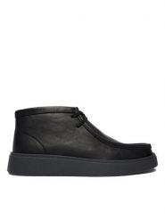Clarks Trzewiki Torview Hi 26183440 Czarny. Czarne botki męskie Clarks, bez wzorów, ze skóry, bez obcasa, bez zapięcia. Za 609.99 zł.
